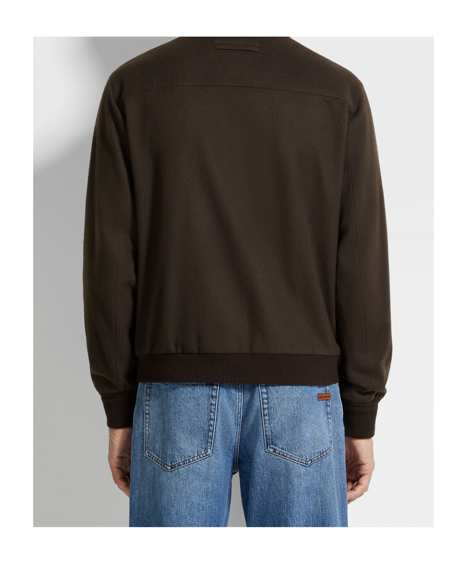 Zegna Oasi Cashmere Elements Bomber Jacket In Brown