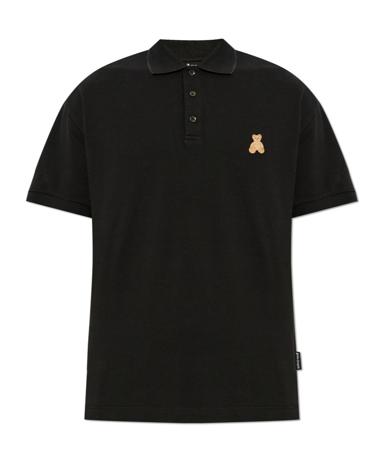 Palm Angels Bear In Mind Polo Shirt In Black