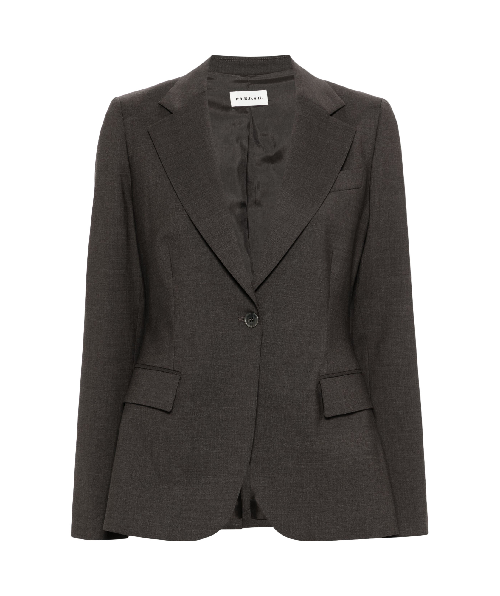 P.a.r.o.s.h Twill Suit Jacket In Black