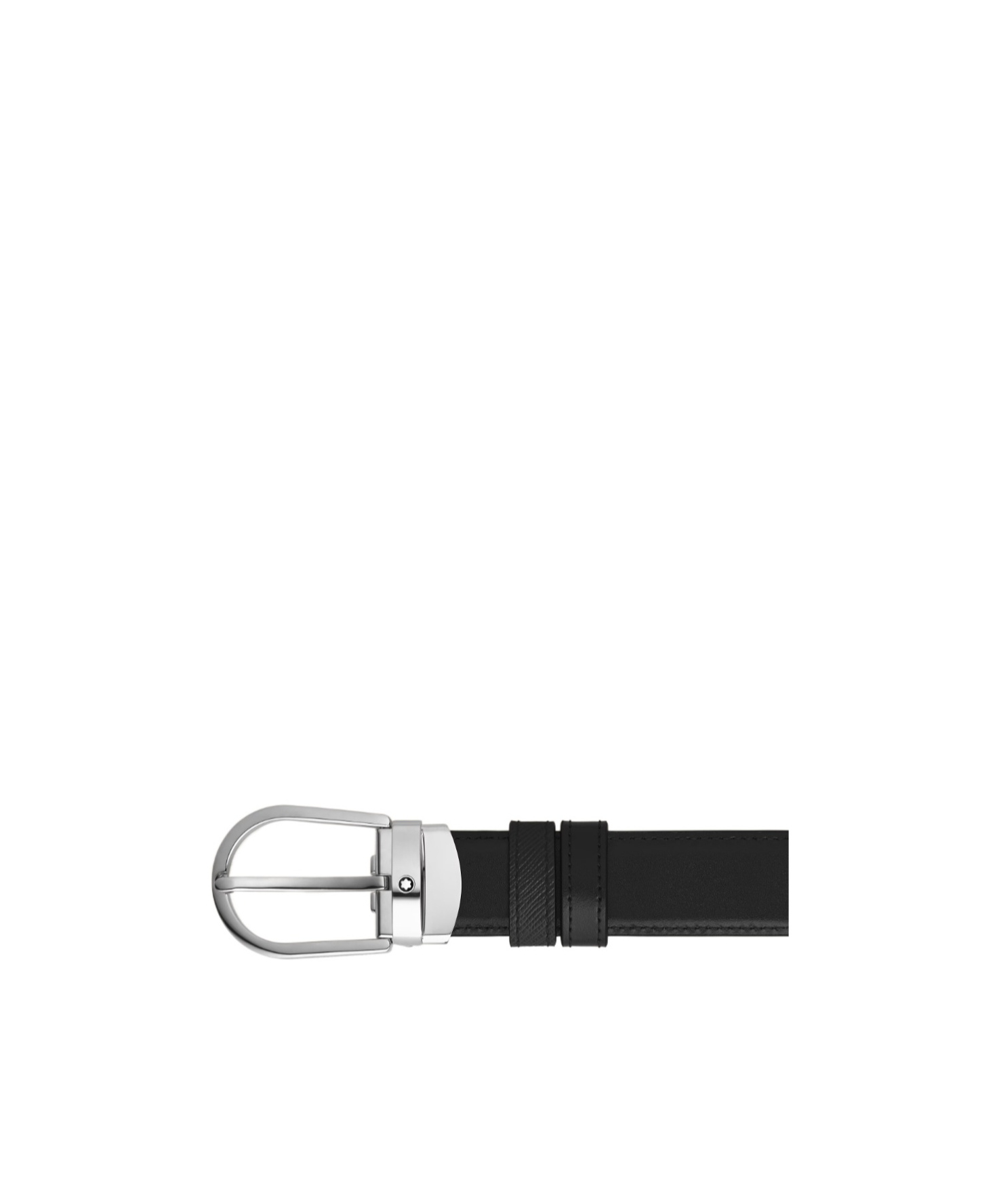 Montblanc Reversible Horseshoe Buckle Leather Belt In Black And Blue