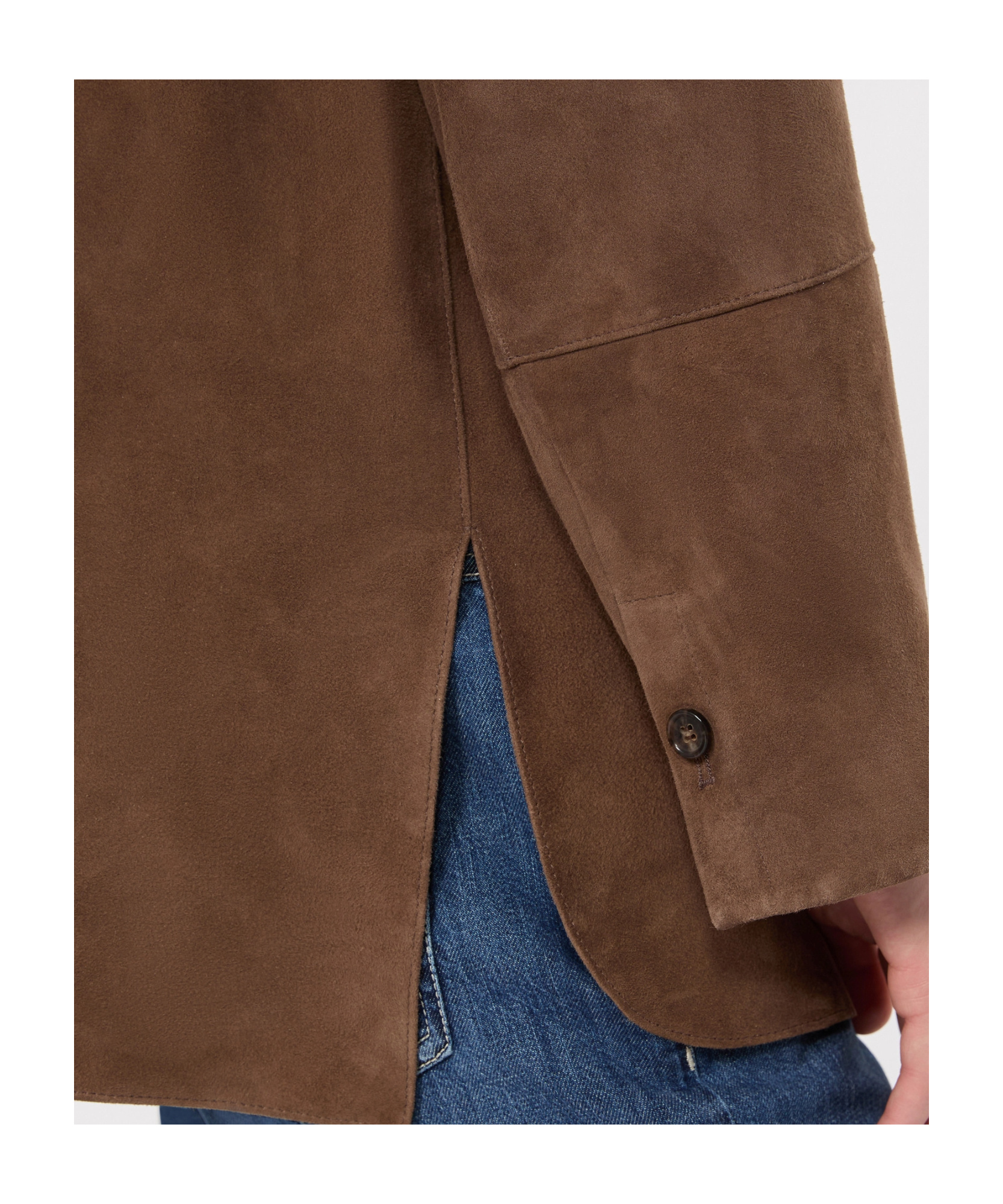 Max Mara Suede Jacket In Brown