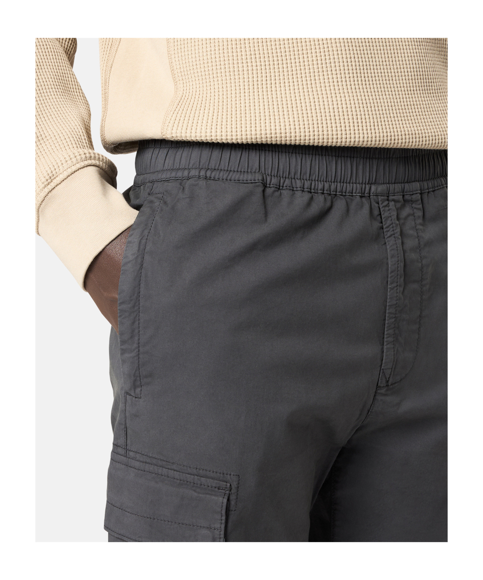 Stone Island Compass-motif Cargo Trousers In Gray