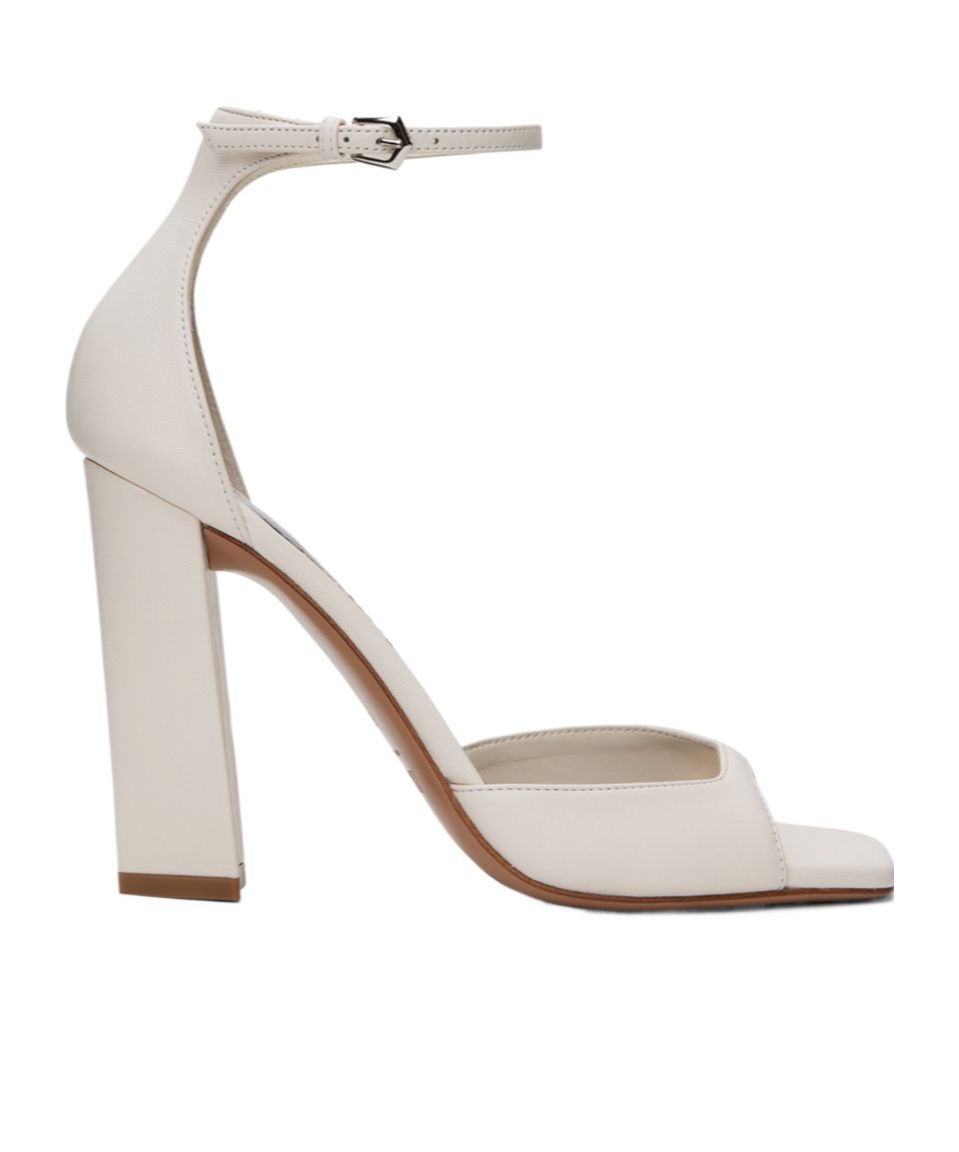 Shop Paris Texas Grace Pin-button High-heeled Sandals In White