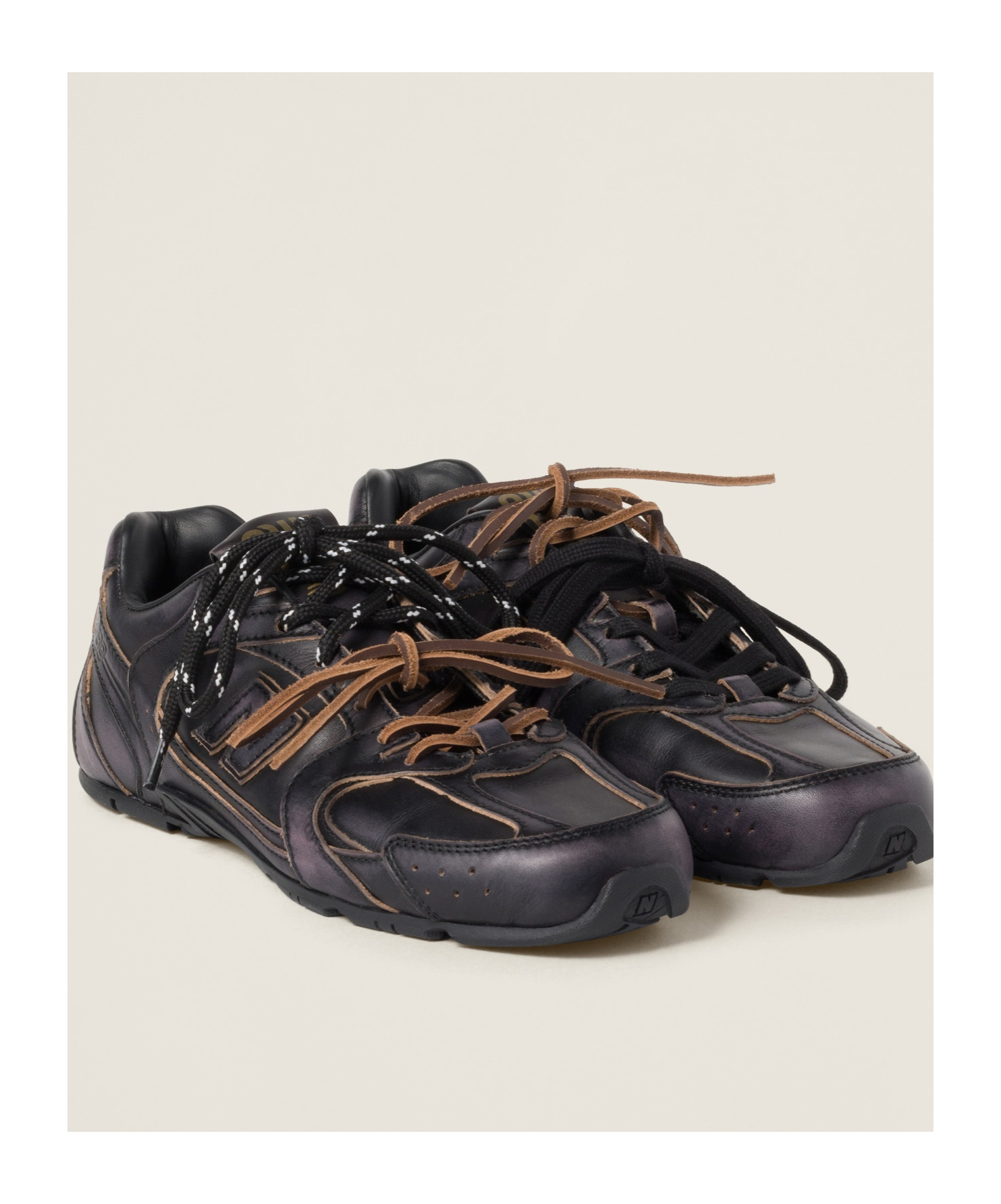 MIU MIU NEW BALANCE X MIU MIU 530 SL LEATHER SNEAKERS