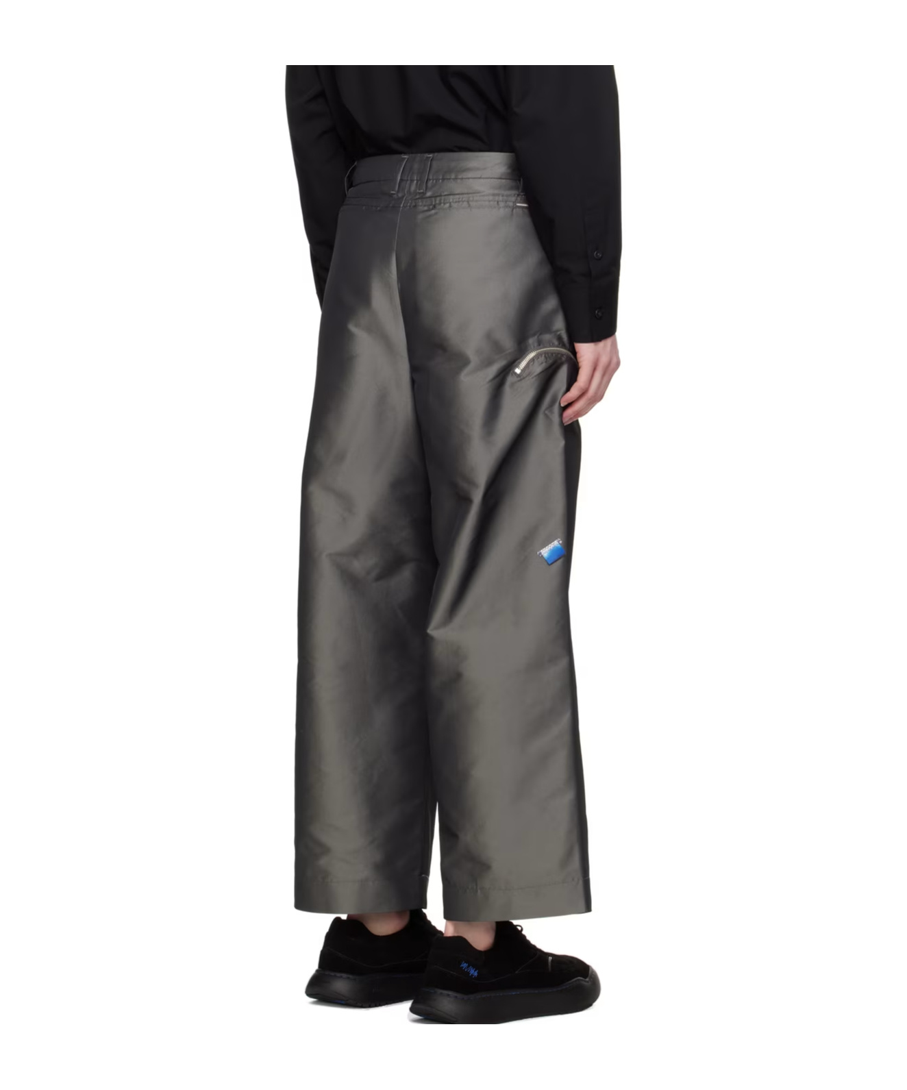 Ader Error Zip Belt Loop Casual Pants In Black