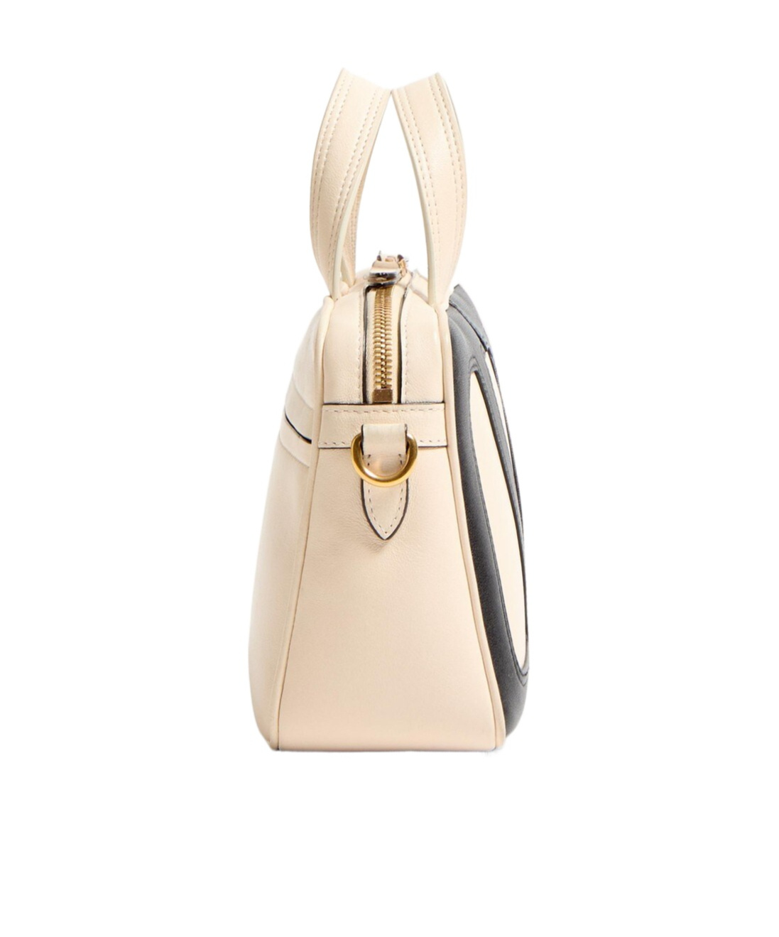 Valentino Viva Superstar Small Two-tone Leather Shoulder Bag In Nude