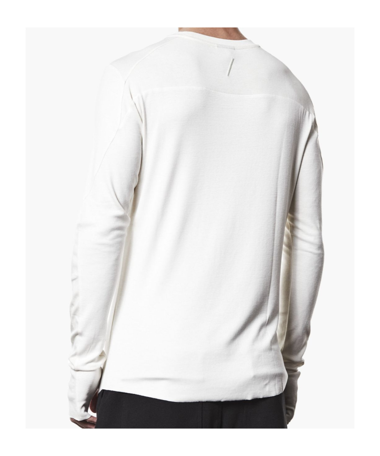 Thom Krom Slim Fit Viscose Stretch Long-sleeve T-shirt In White