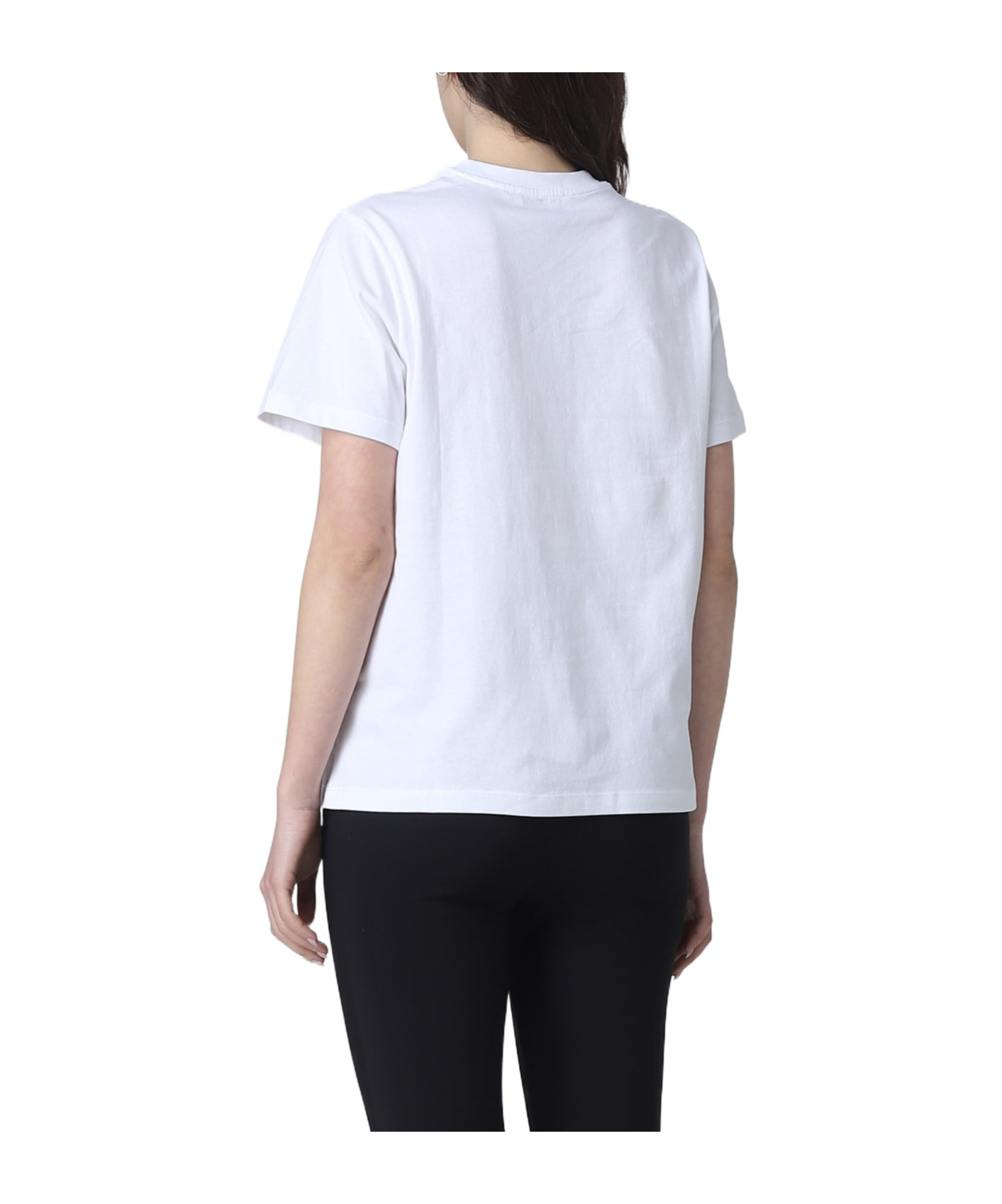 Coperni Short-sleeved Round Collar T-shirt In White