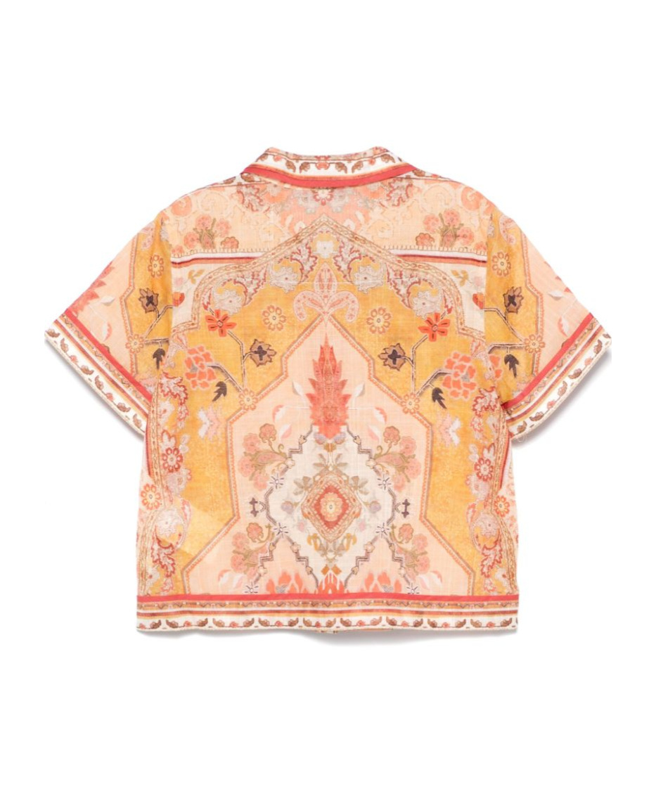 Zimmermann Short-sleeved Shirt In Nude