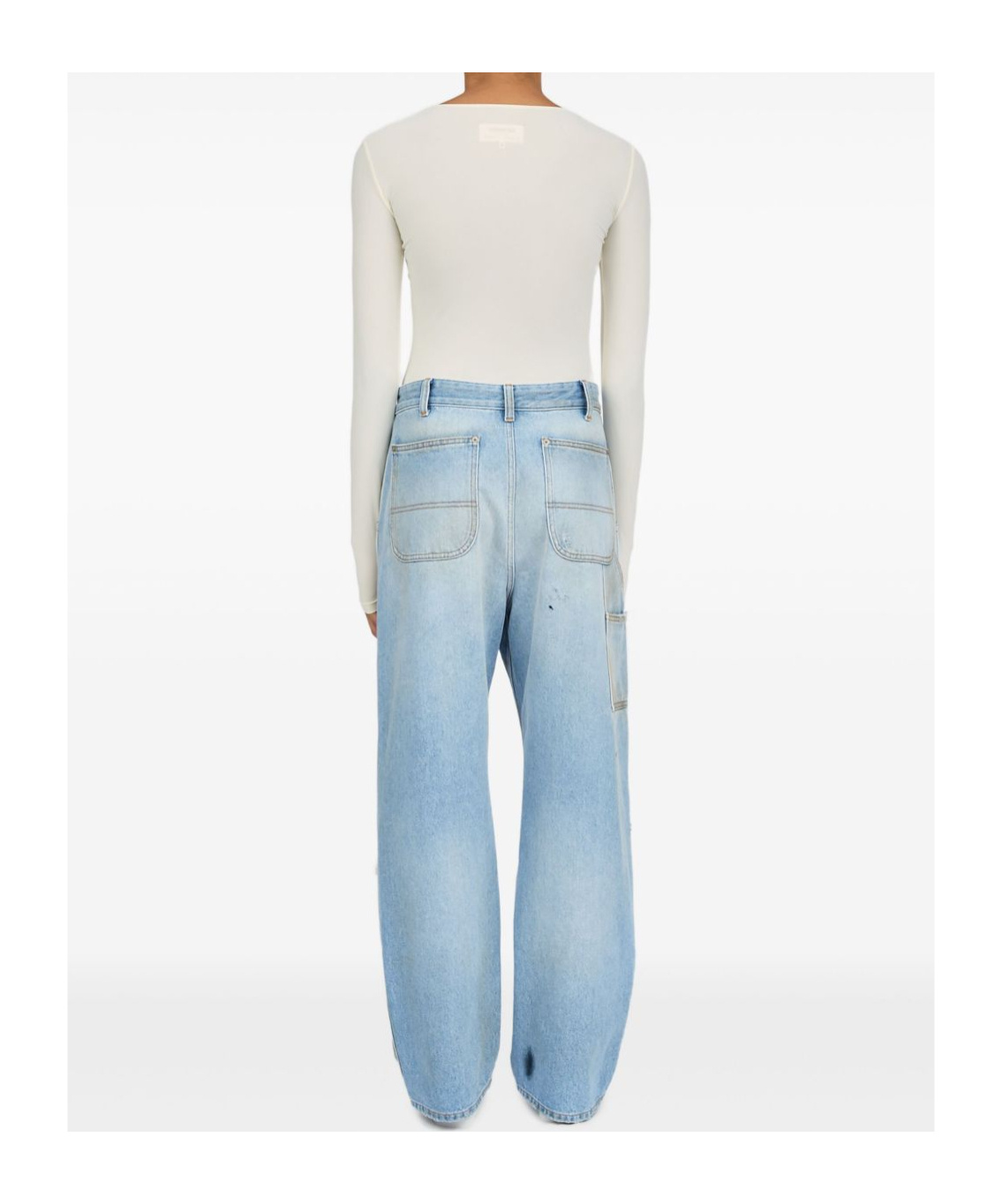 Mm6 Maison Margiela Used Denim Jeans In Blue