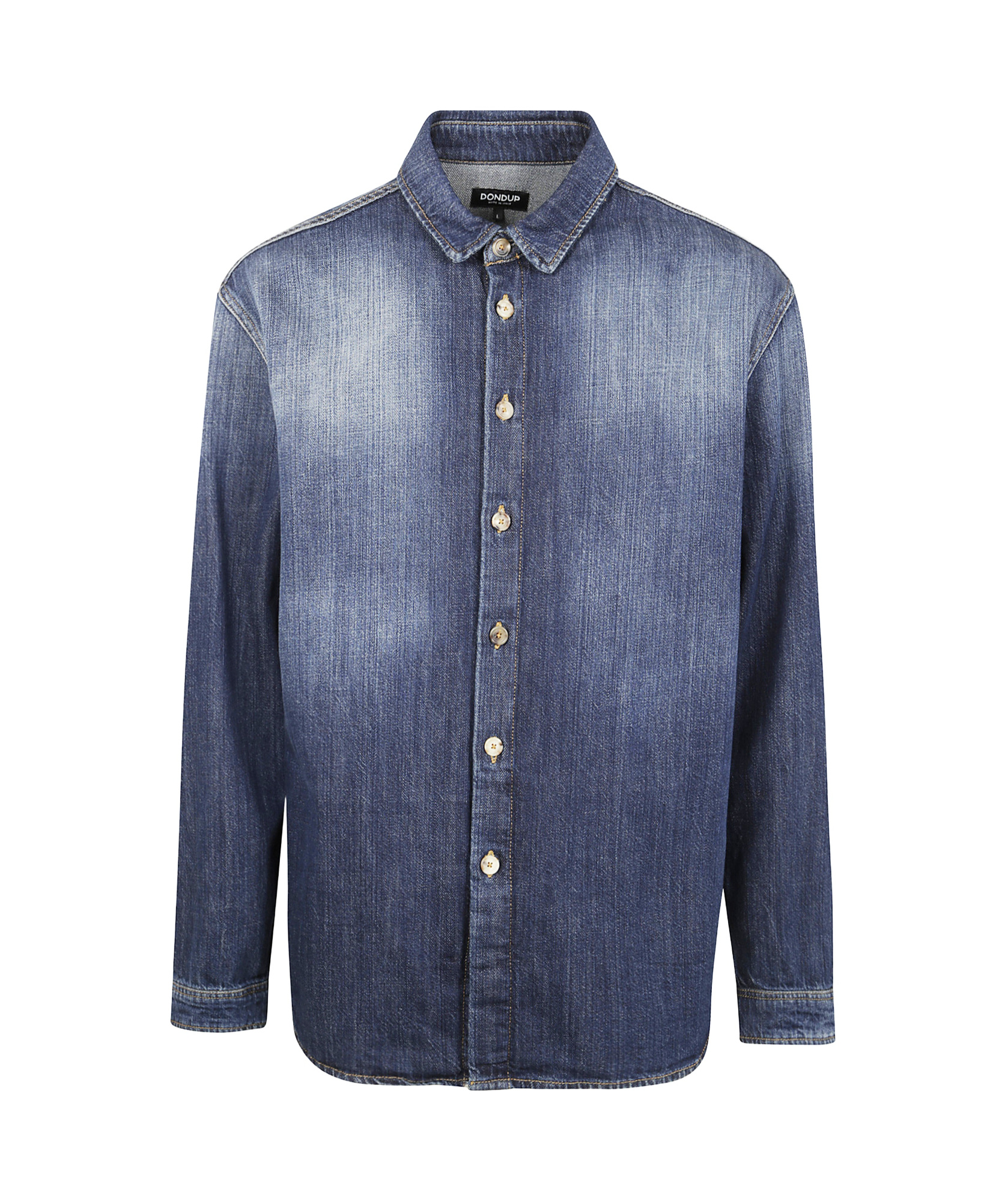 Dondup Cotton Shirt In Blue