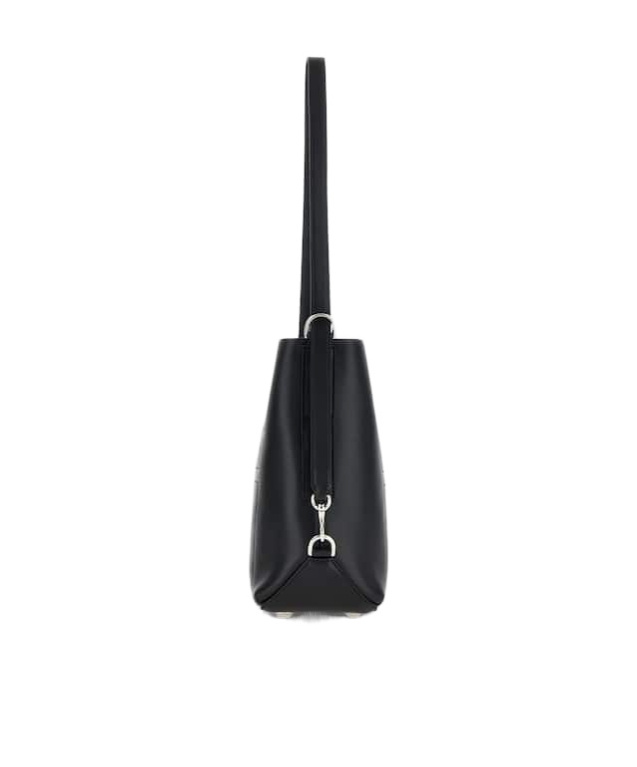 Hogan Medium Leather Shoulder Bag With Adjustable Strap In Black