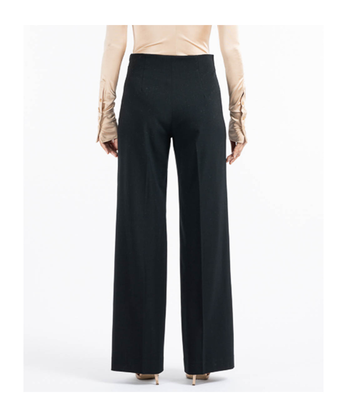 Shop Antonelli High-waisted Casual Pants In Black