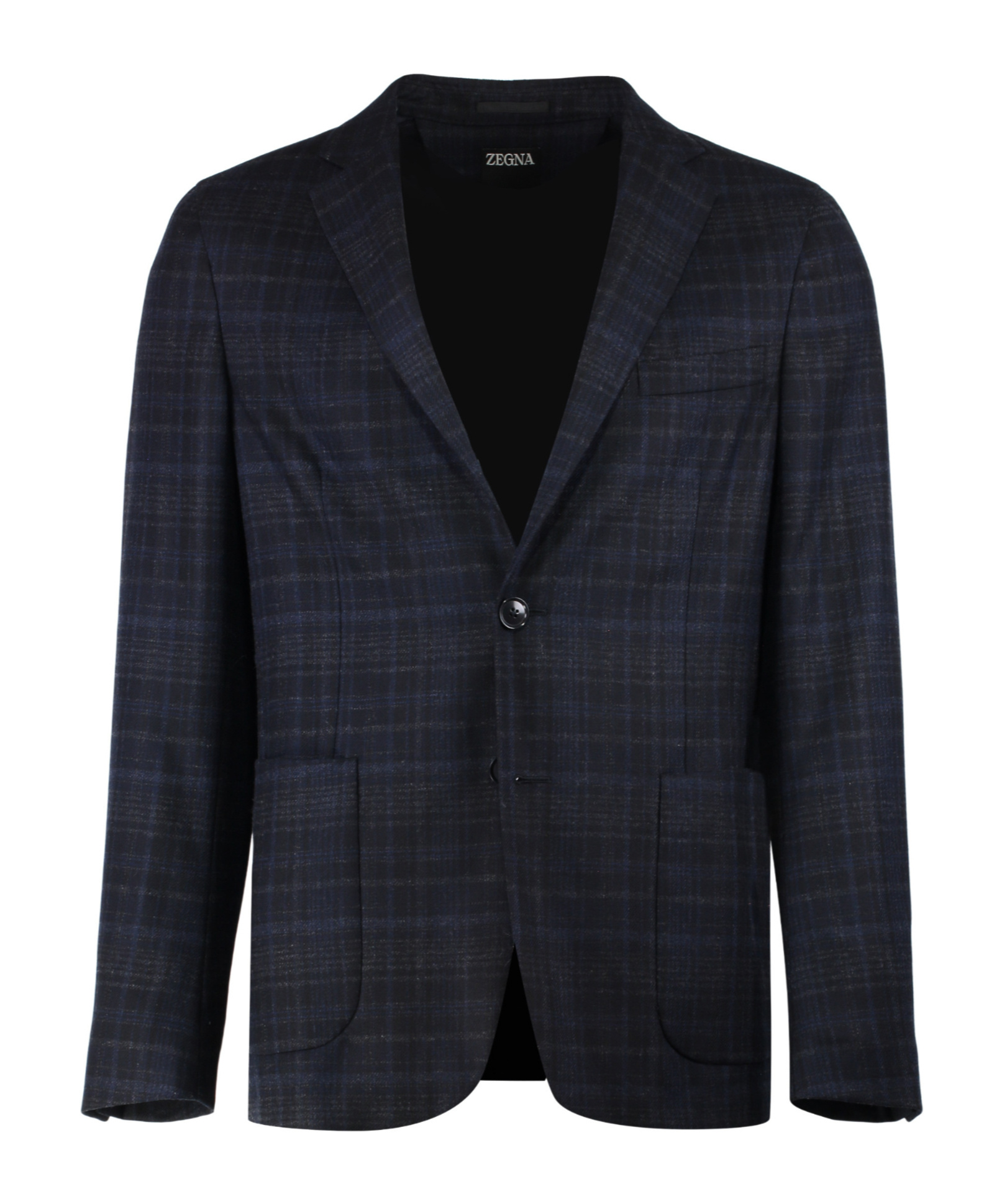 Zegna Single Breasted Double Button Jacket In Black