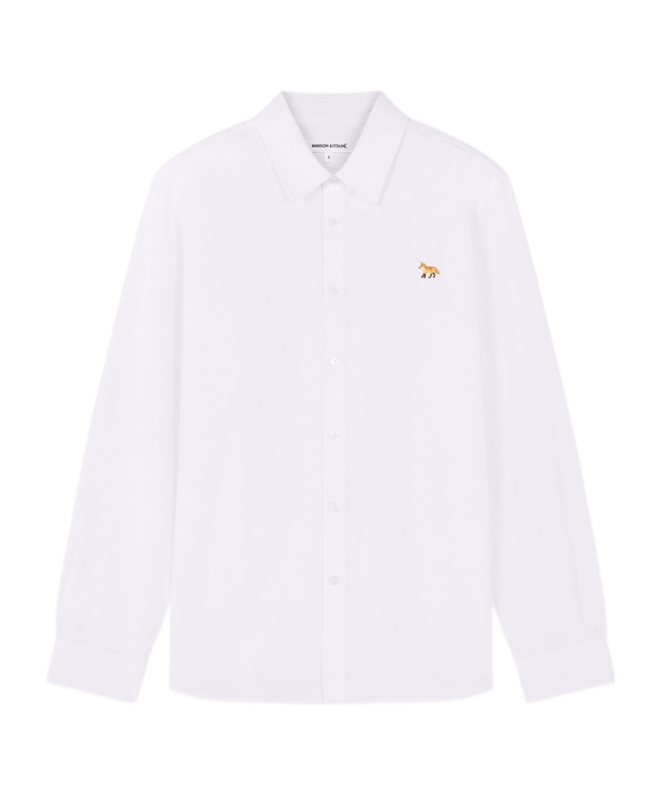 Maison Kitsuné Baby Fox Cotton Shirt In White