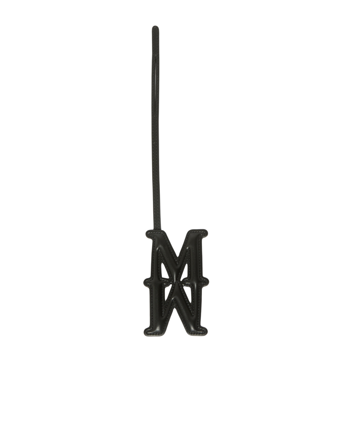 Max Mara Leather Monogram Charm In Black