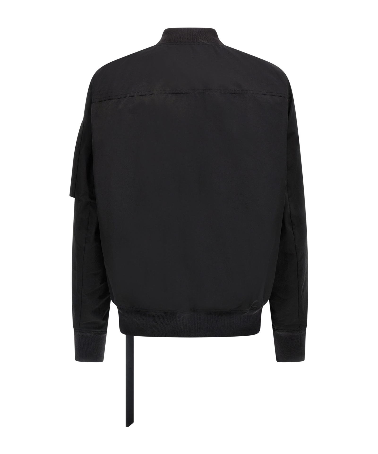 Rick Owens Drkshdw Ribbed Cuffs And Hem Bomber Jacket With Side And Sleeve Pockets In Black