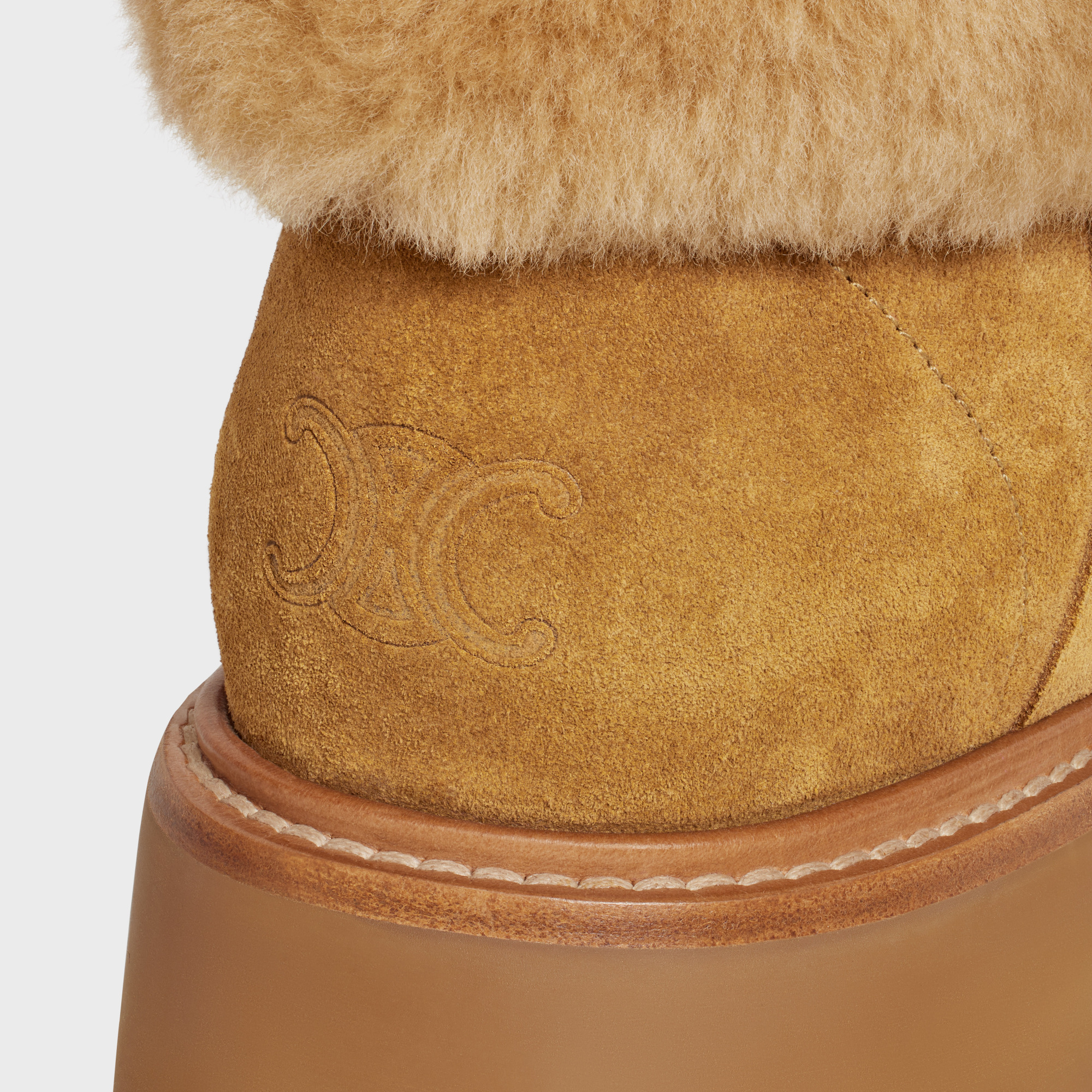 Celine Bow Knot Decorative Short Boots In Brown