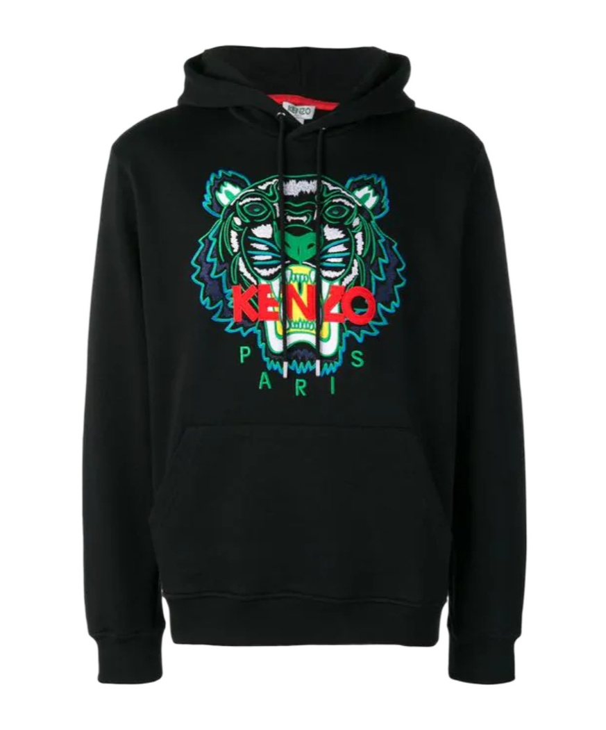 Kenzo Hooded Sweater In Black