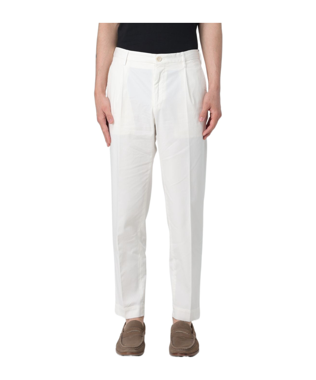 Incotex 541 Pleated Trousers In White