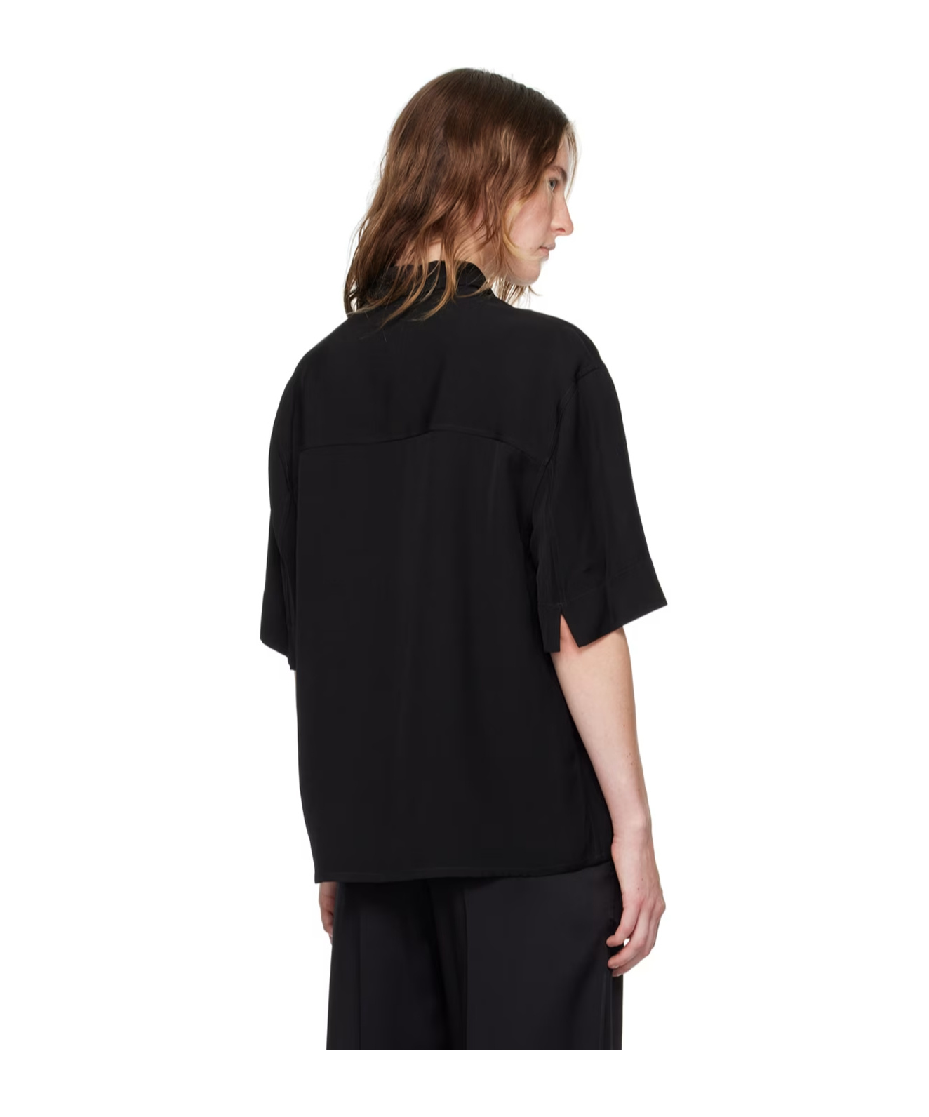 Jil Sander Embroidery Bag Polo Shirt In Black