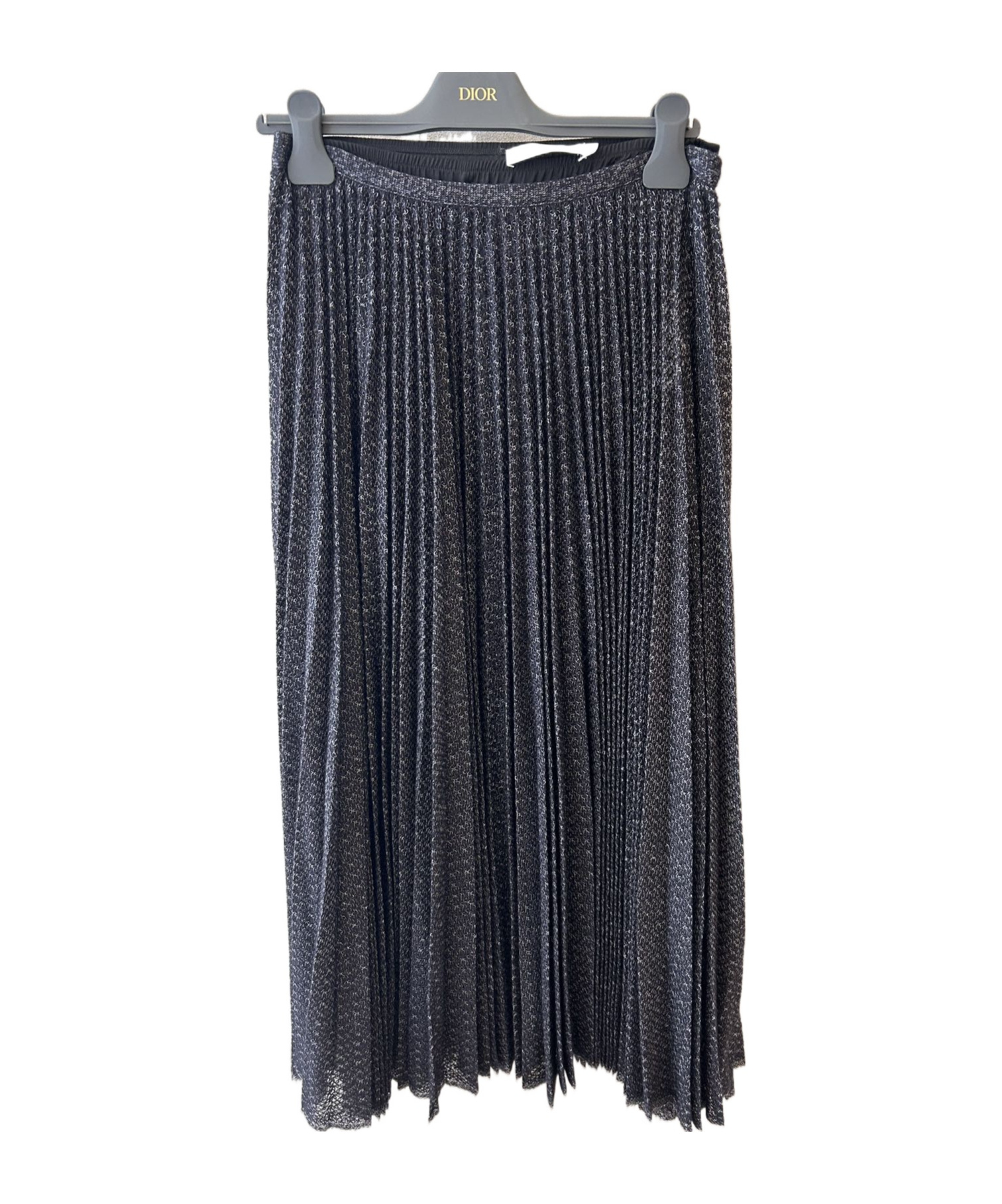 Dior Pleated Detail Skirt In Black