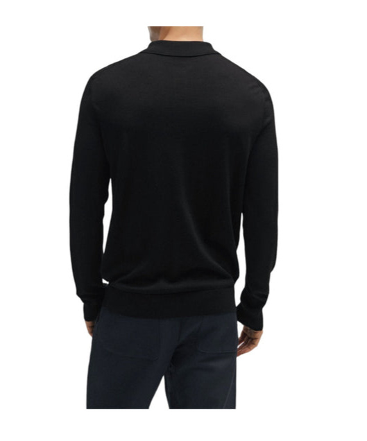 HUGO BOSS COLLARLESS VIRGIN WOOL-BLEND TOP