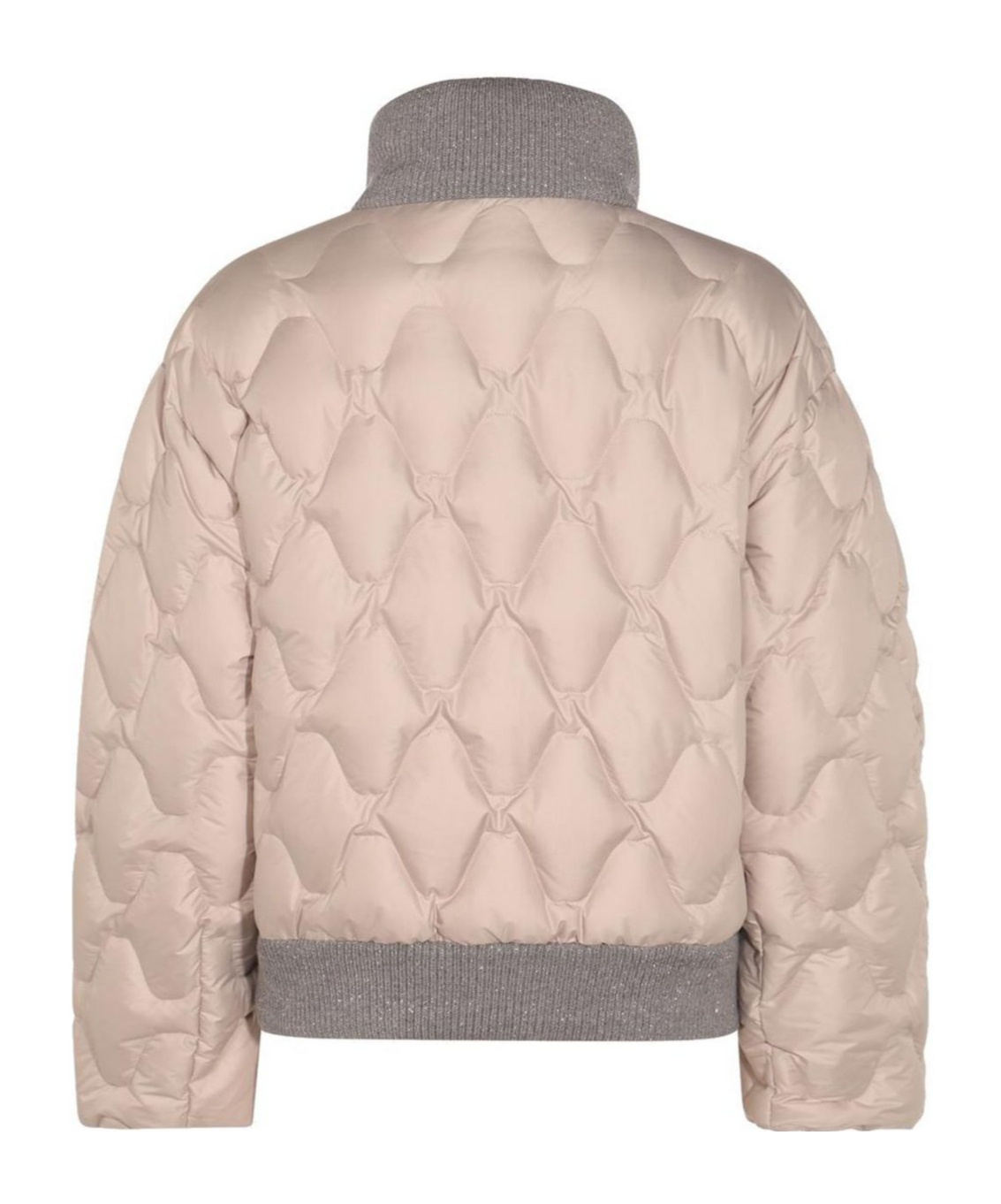 Fabiana Filippi Padded Jackets With Ribbed Cuffs And Collar In Pink