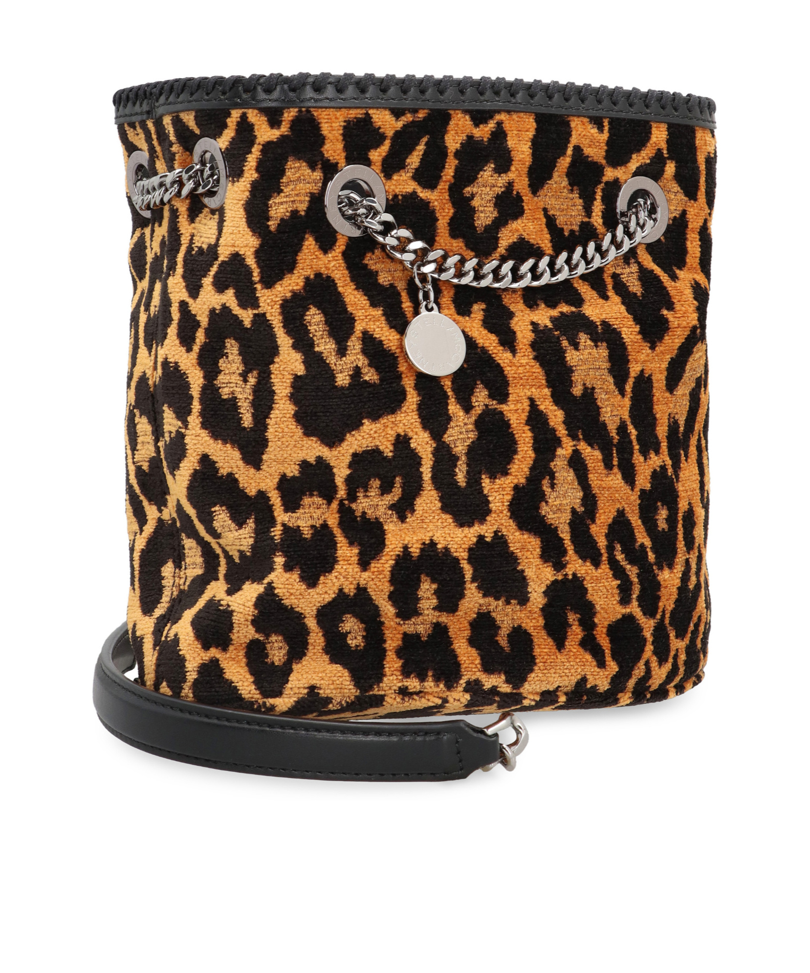 Stella Mccartney Fabric Bucket Bag In Black