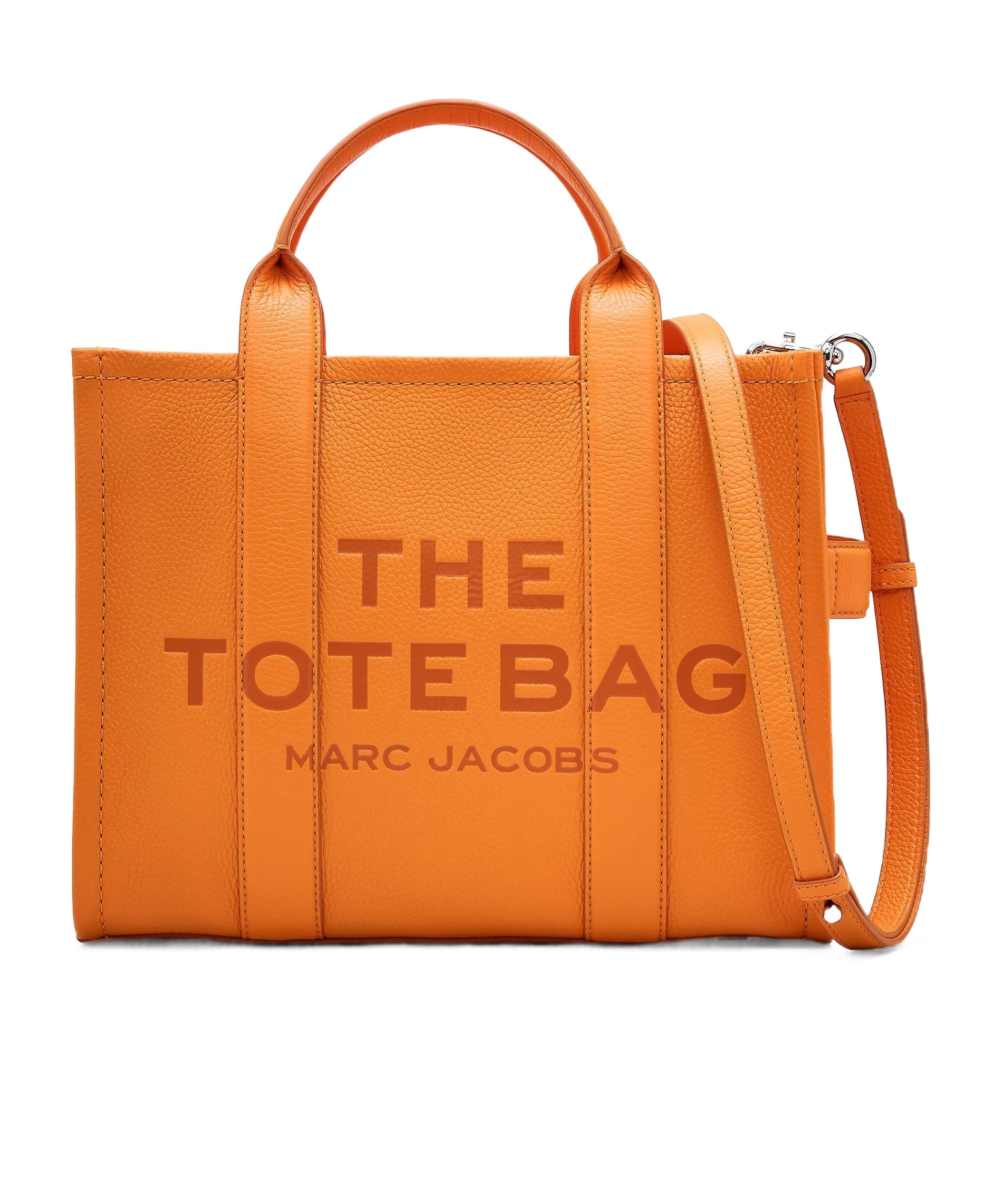 Marc Jacobs Tote The Medium Orange Letters Camel In Orange