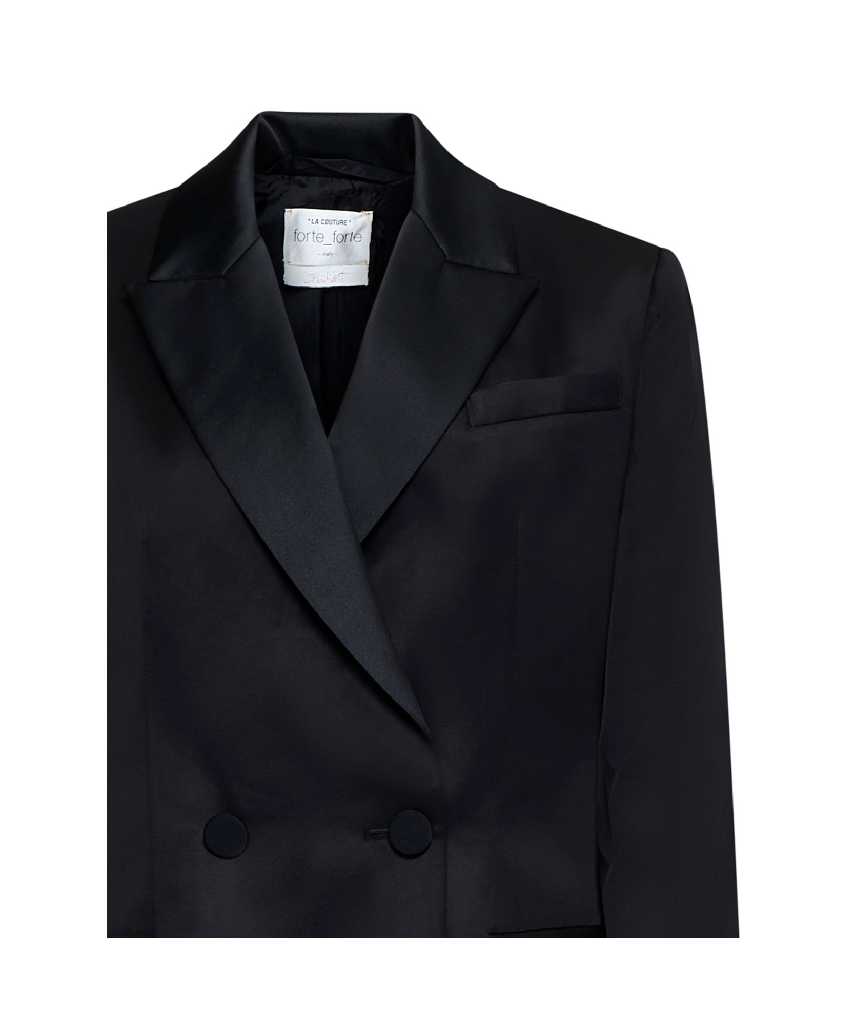 Forte Forte Double-breasted Blazer In Black