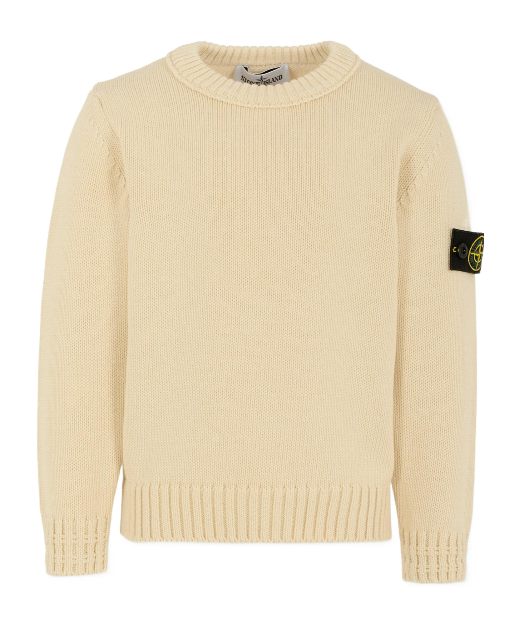 Stone Island Long-sleeved Pullover In White