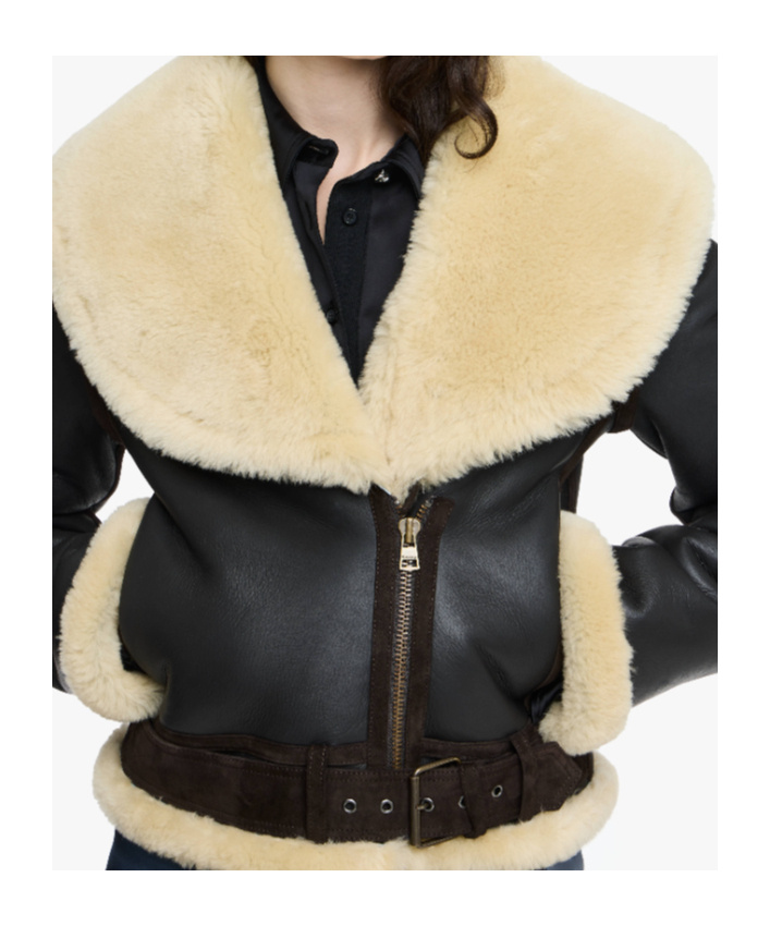 Jw Anderson J. W. Anderson Leather Aviator Jacket In Brown