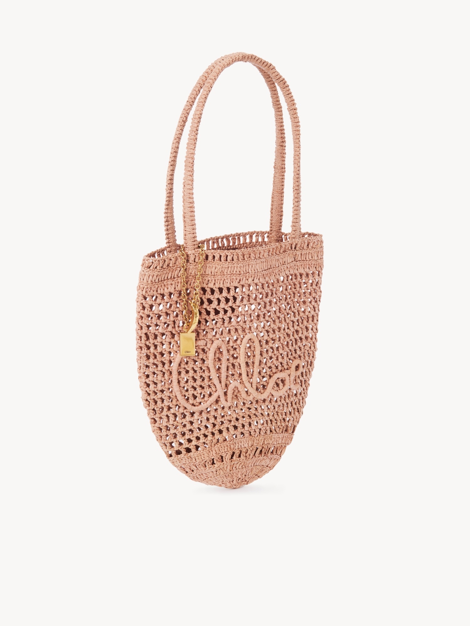 Chloé Small Summer Banana Tote Bag In Raffia