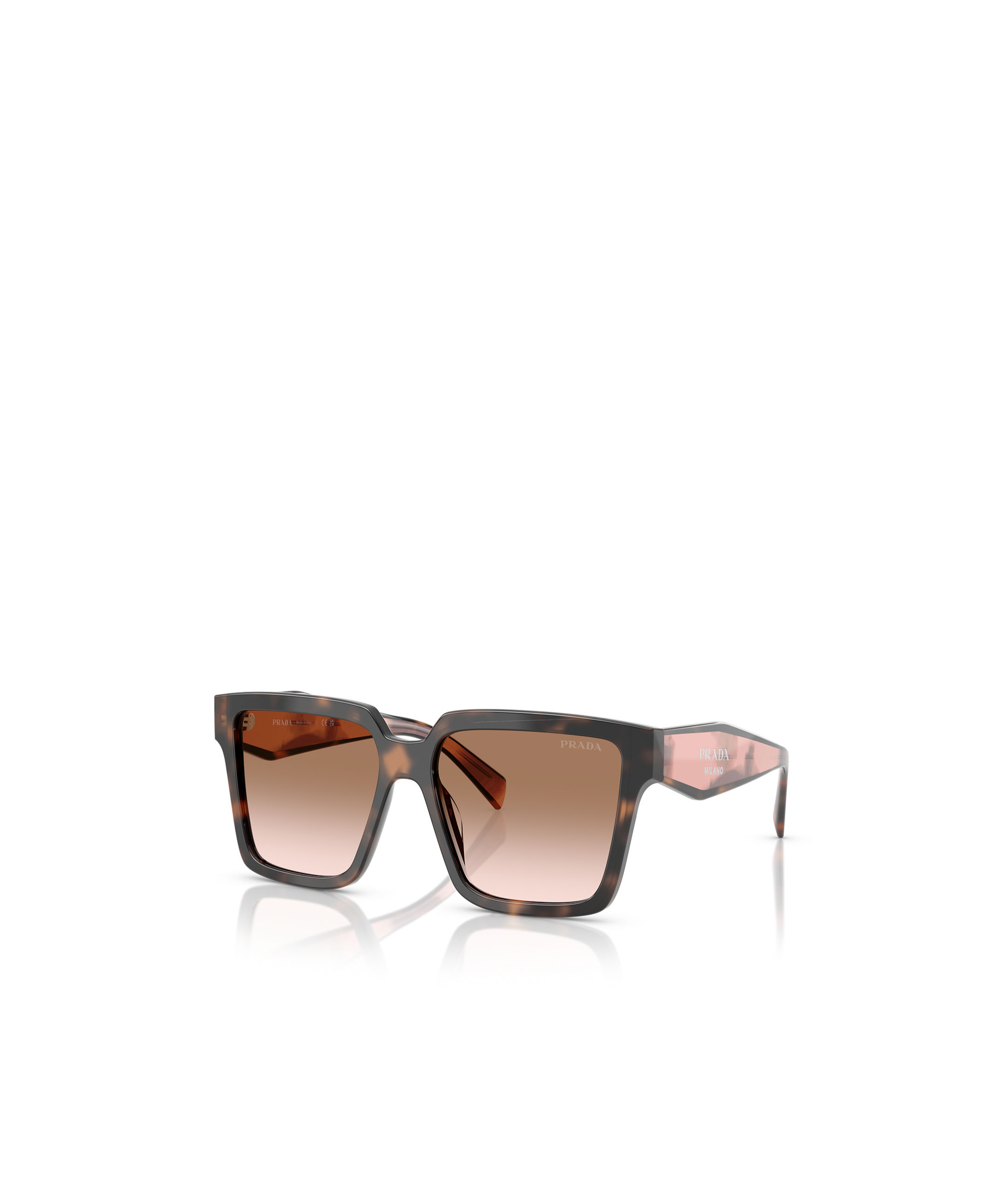 Prada Tortoiseshell-effect Square Sunglasses In Brown