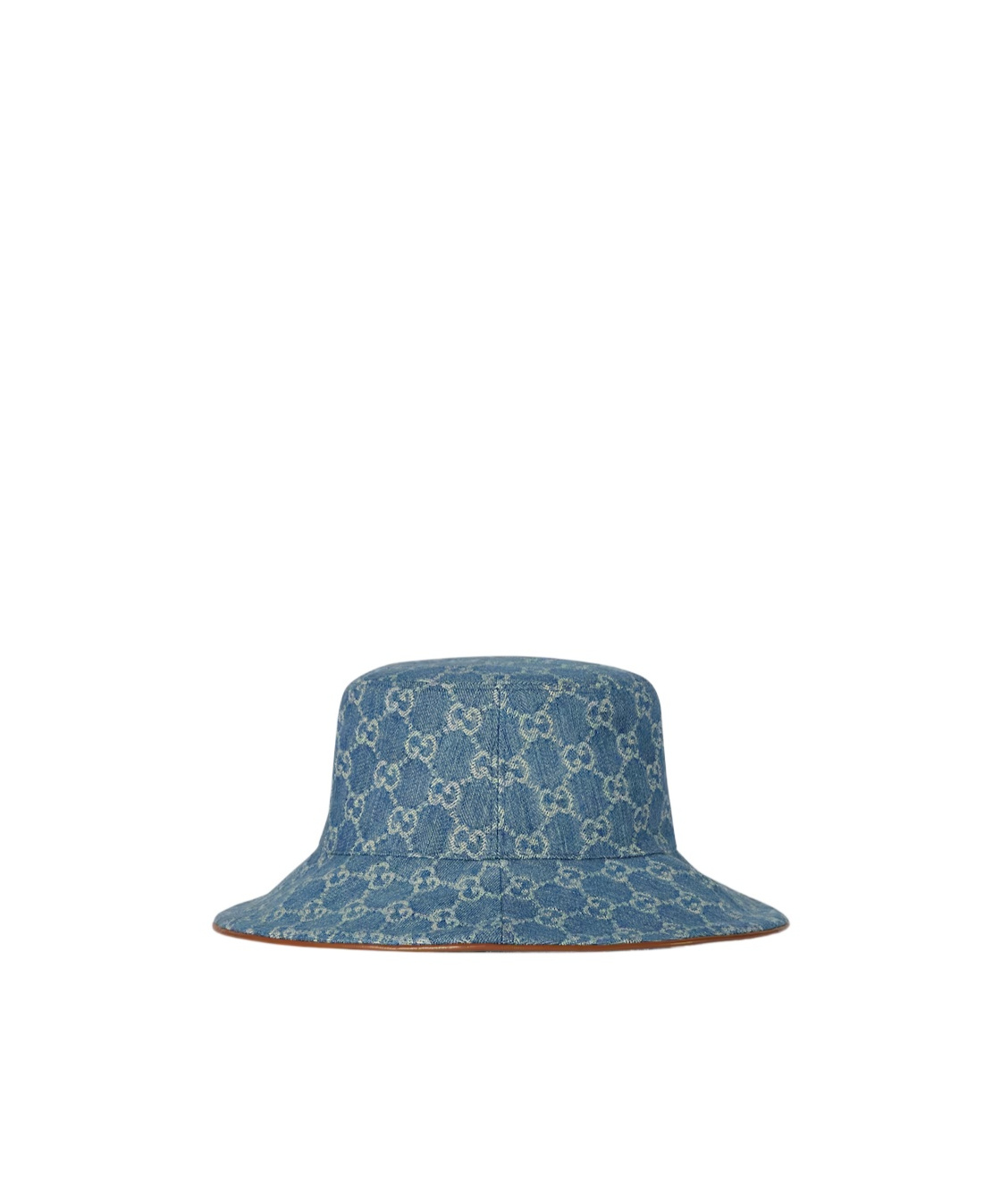 Gucci Gg Denim Bucket Hat With Horsebit In Blue