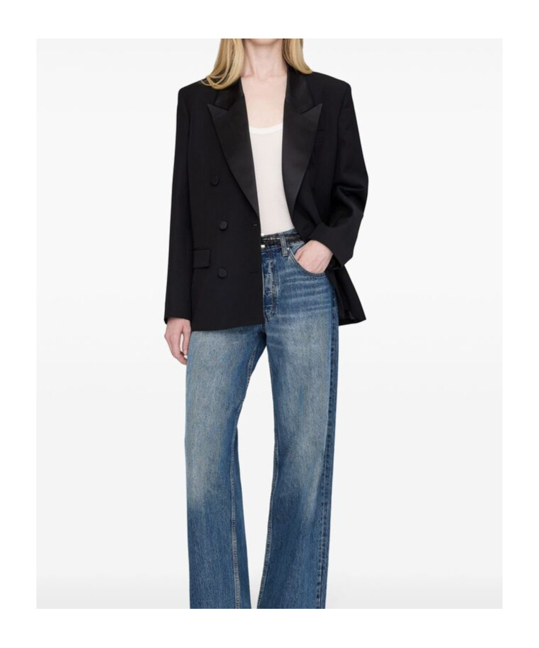 Shop Anine Bing Ross Blazer In Black