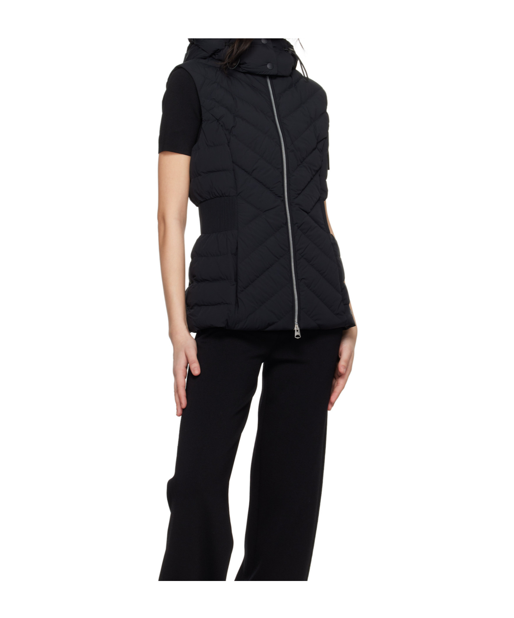 Mackage Black Hoshi Hooded Light Down Vest In Black