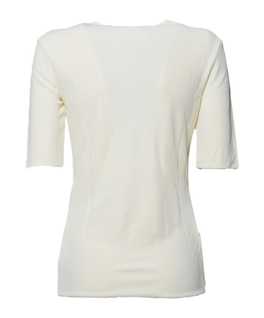 Jil Sander Open-necked Black Shirt In White