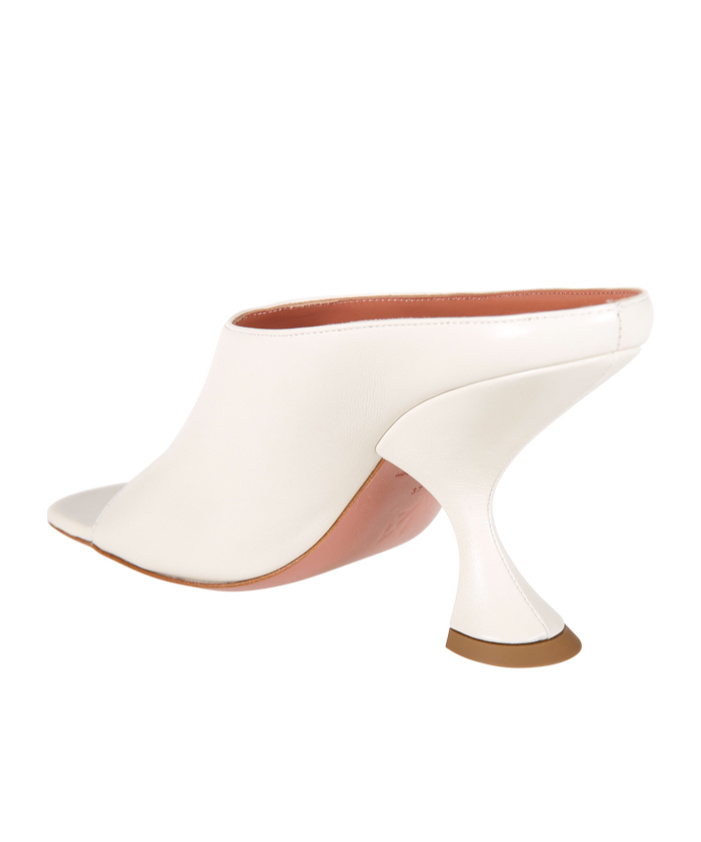 Amina Muaddi Round-toe High-heeled Sandals In Neutral