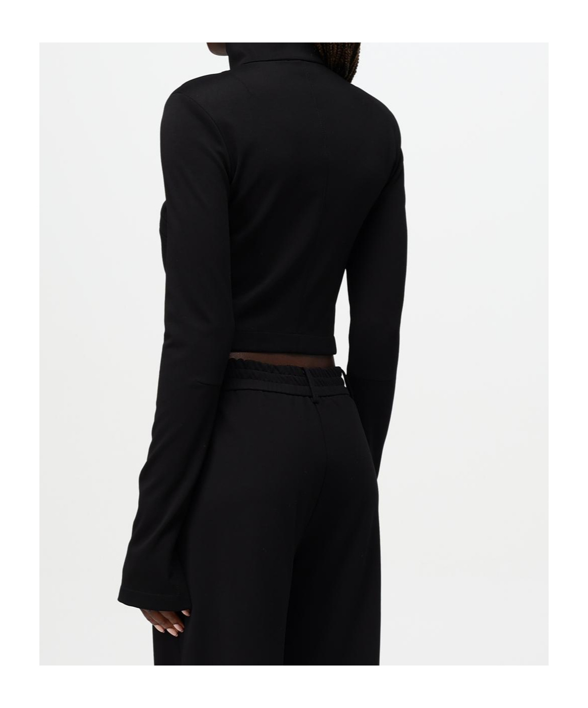 Patrizia Pepe Viscose Blend Jacket In Black