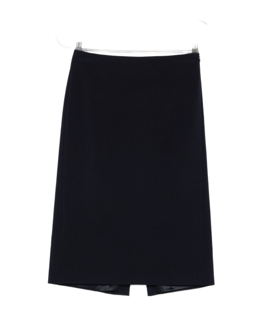 Peserico Back-vent Midi Skirt In Black