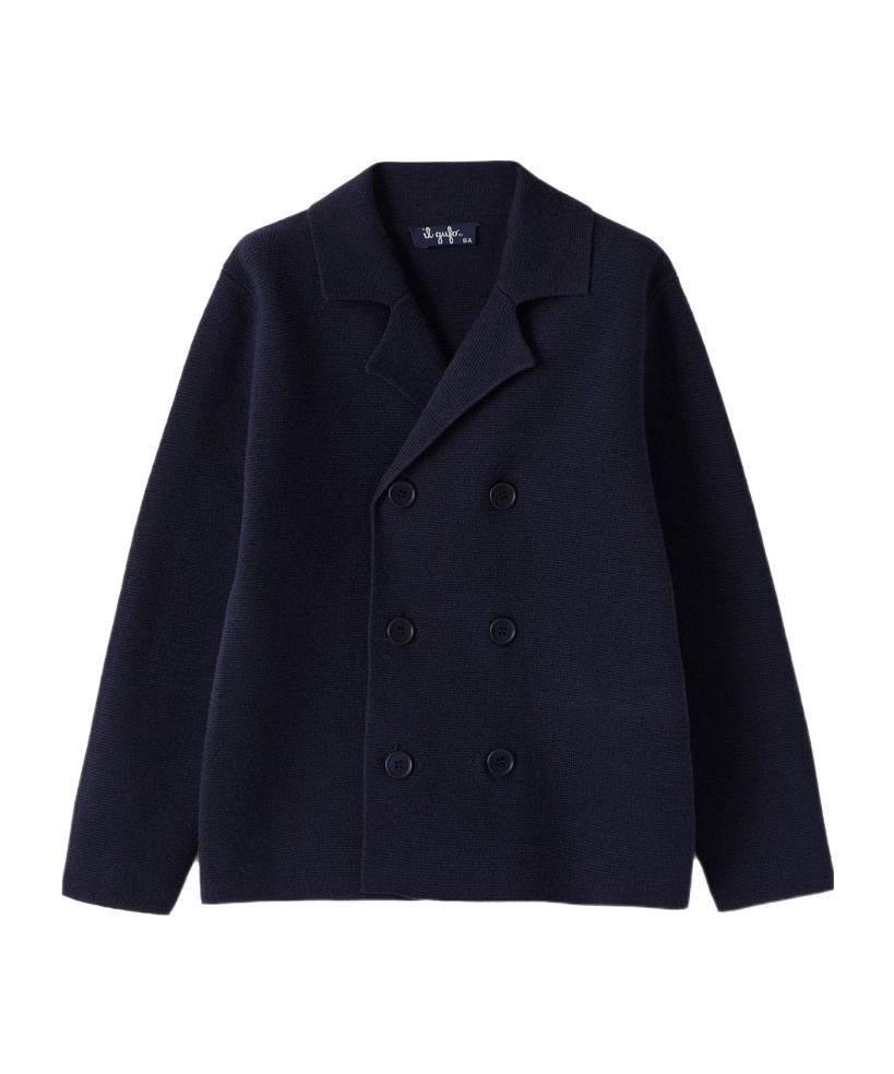 Il Gufo Cotton Cardigan In Blue