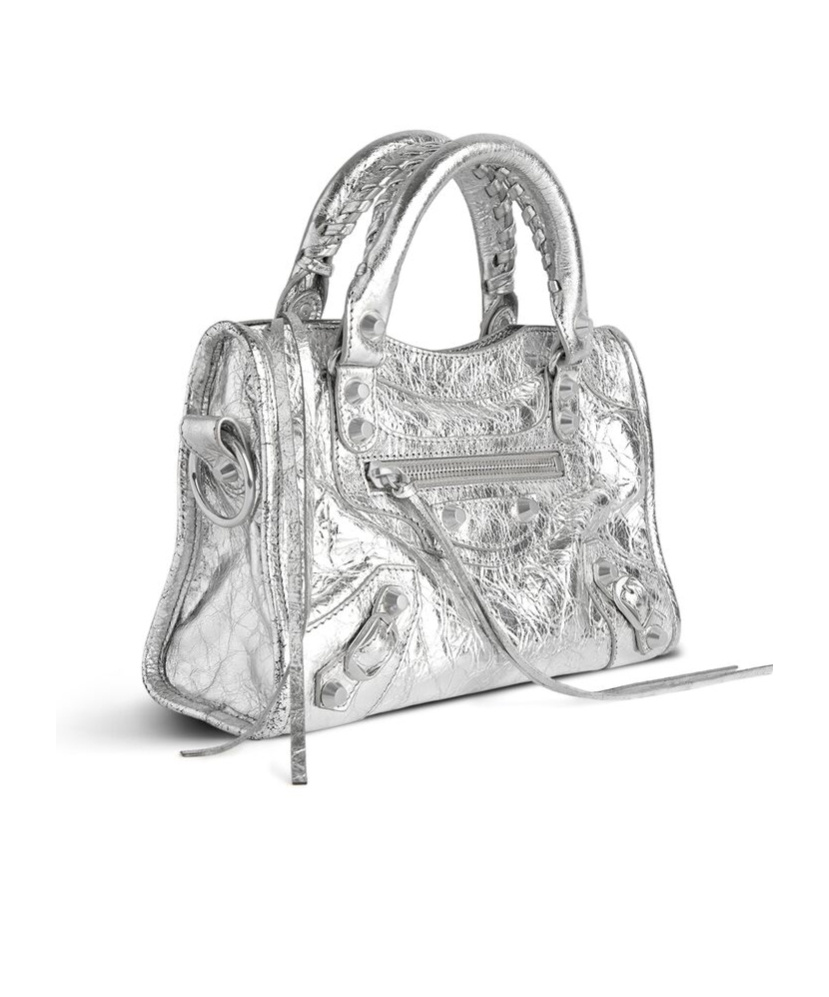 Balenciaga Women's Le City Mini Bag  In Silver In Gray