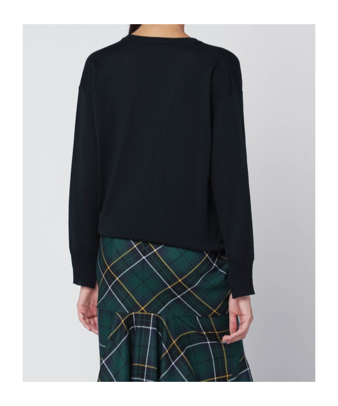 Roberto Collina V-neck Long-sleeved Sweater In Black