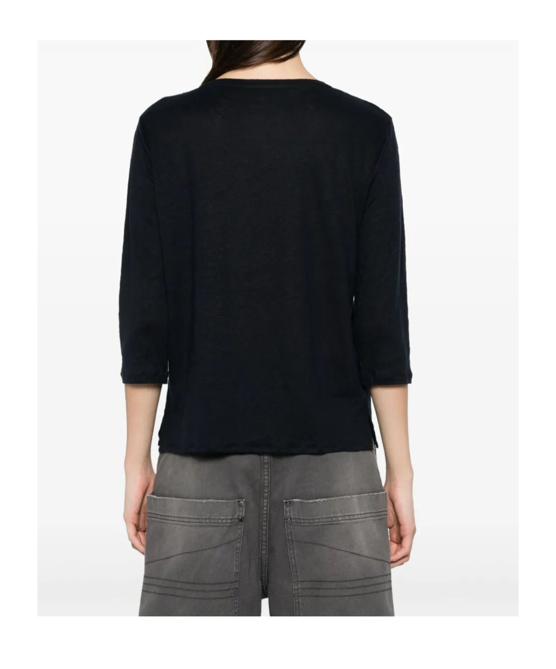 Shop Majestic V-neck Sweater In Black