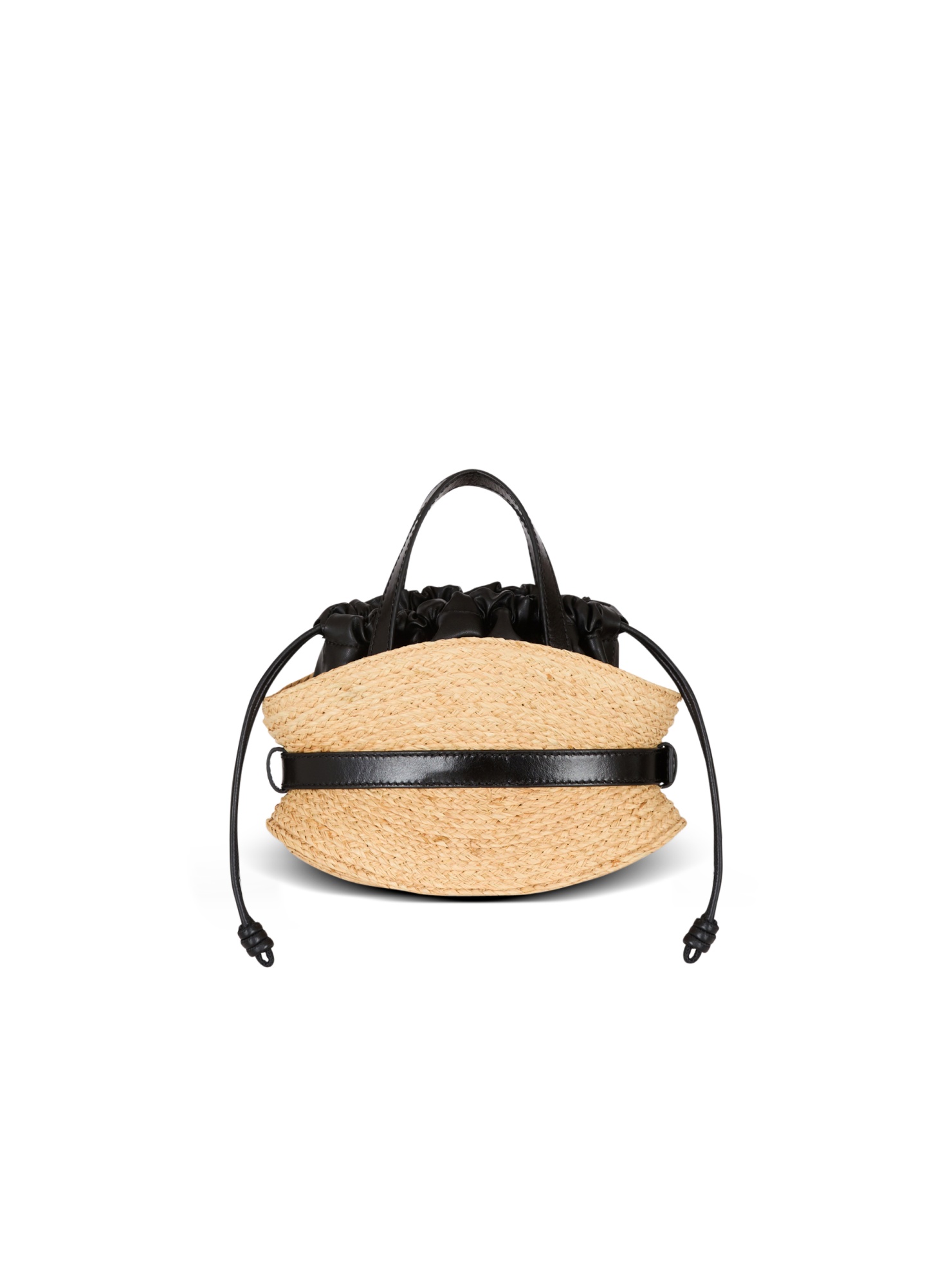 Balmain Shuffle Mini Bag In Raffia