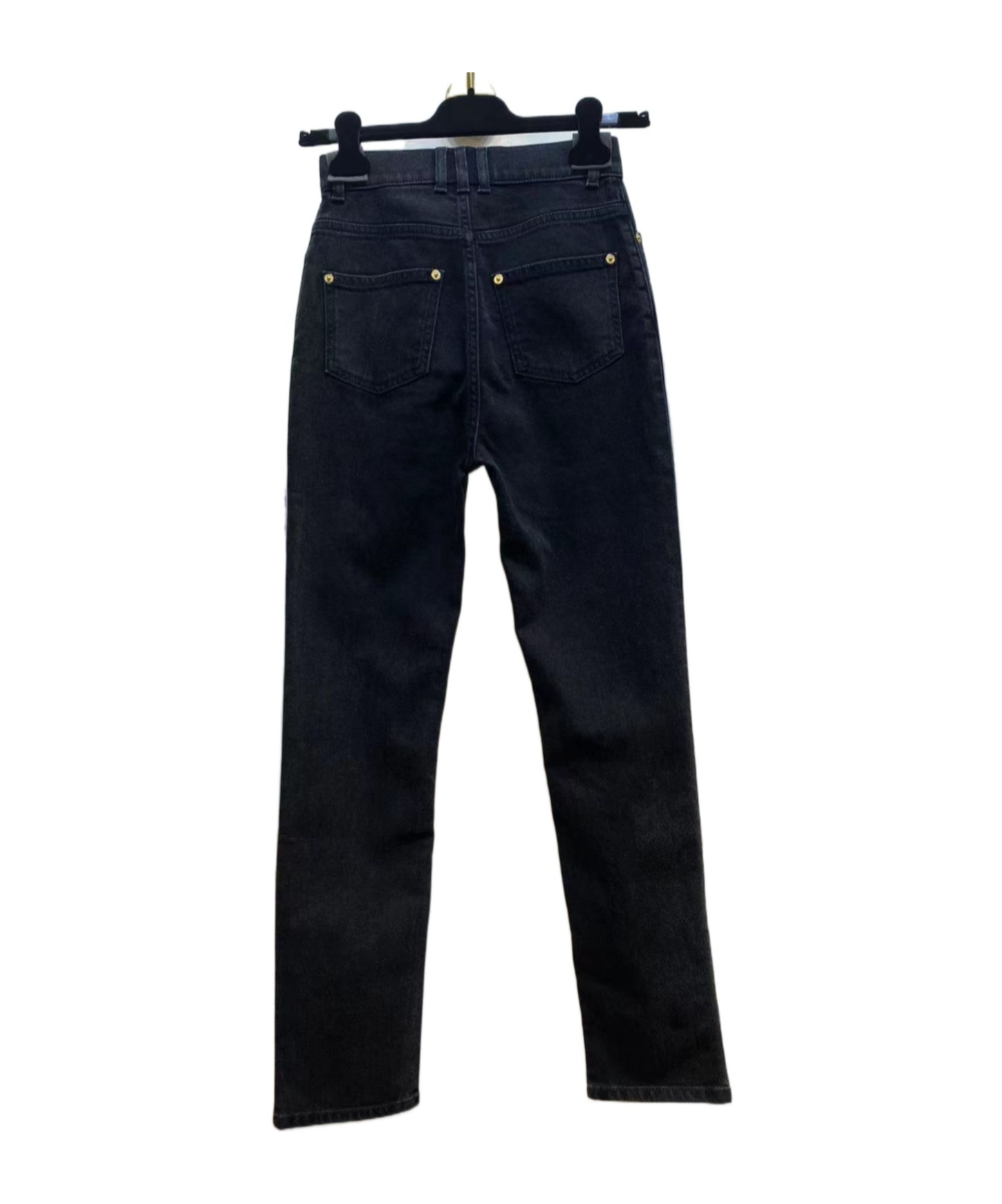 Balmain High-rise Slim Fit Jeans In Black