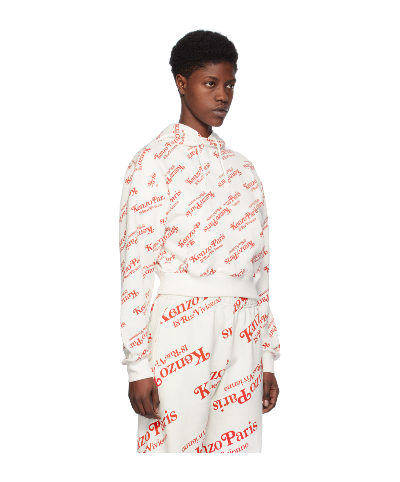 Kenzo Off-white Paris Verdy Edition Hoodie In White