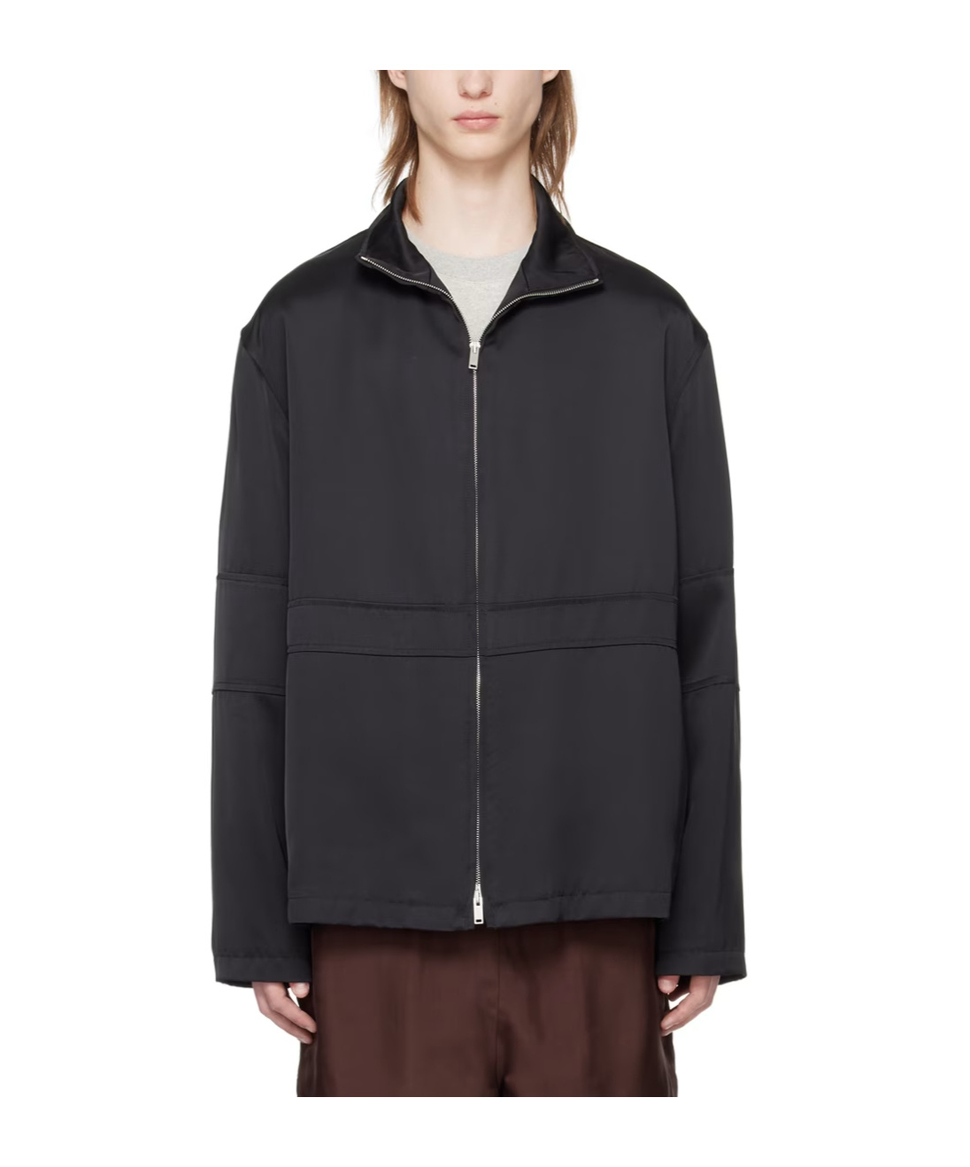 Jil Sander Black Zip Jacket In Black